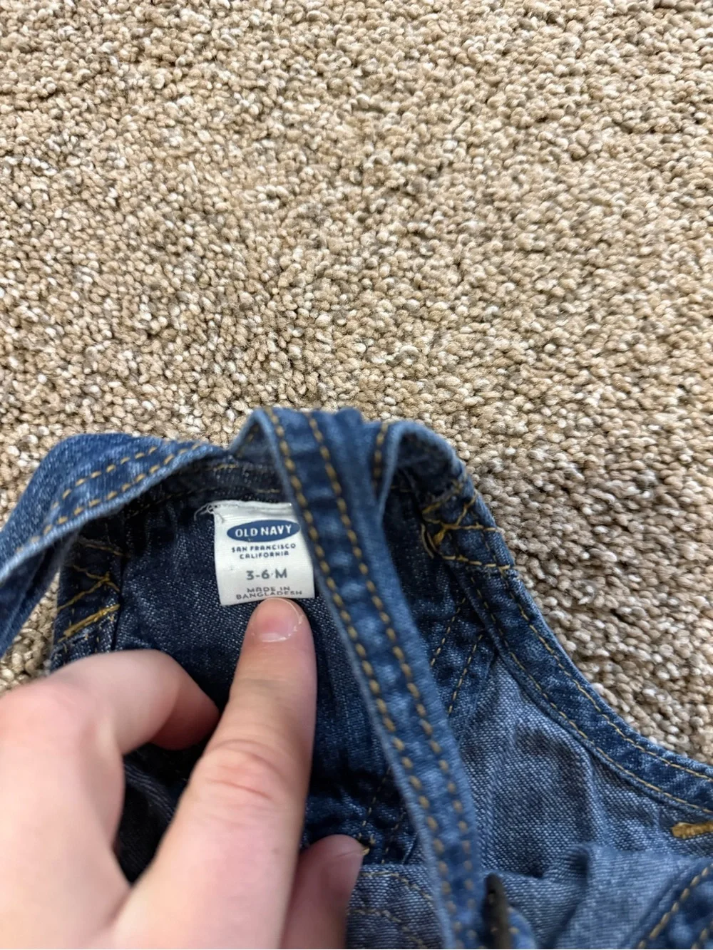 Old navy 3-6 month Classic Infant Denim Overalls - Blue